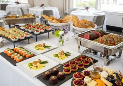 Menu déjeuner traiteur sur mesure avec pièces apéritives raffinées et organisation personnalisée à Strasbourg en Alsace