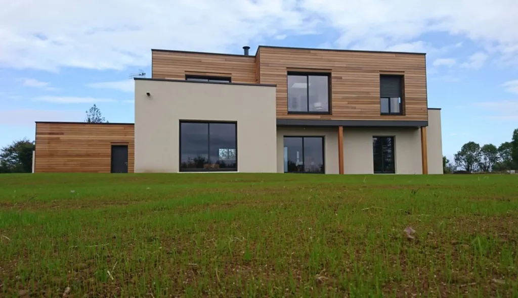 Maison contemporaine toit plat Pont Audemer Eure 27