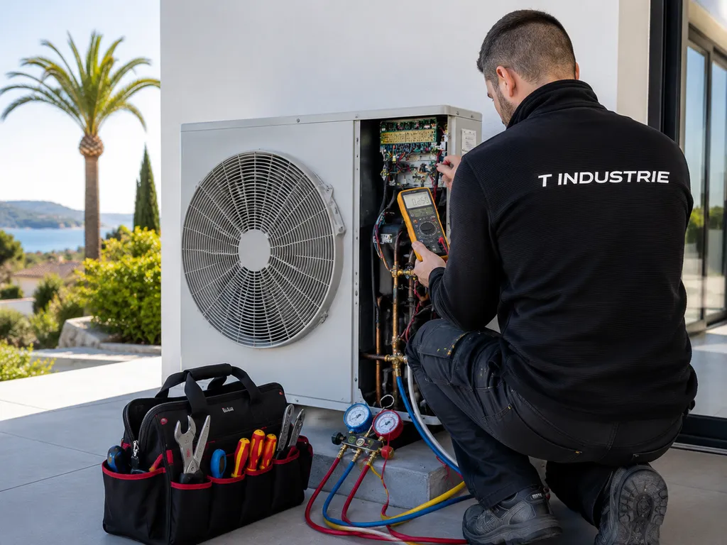 Étude thermique et dimensionnement d'une pompe à chaleur réalisés par T Industrie avant l'installation d'un système de chauffage performant à Cannes. Une étape essentielle pour garantir confort, économies d'énergie et performances durables.