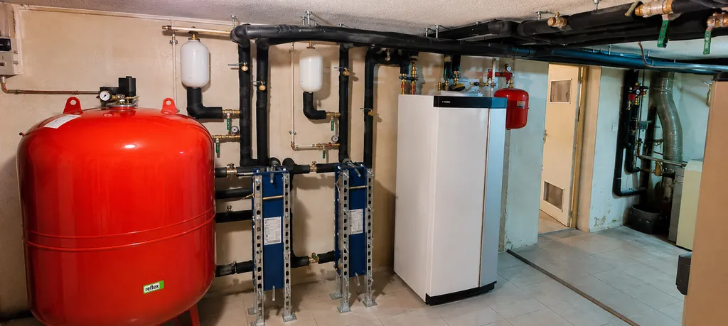 Installation d'une pompe à chaleur géothermique eau/eau NIBE sur captage de nappe phréatique pour un bâtiment à Riez dans les Alpes-de-Haute-Provence (04)