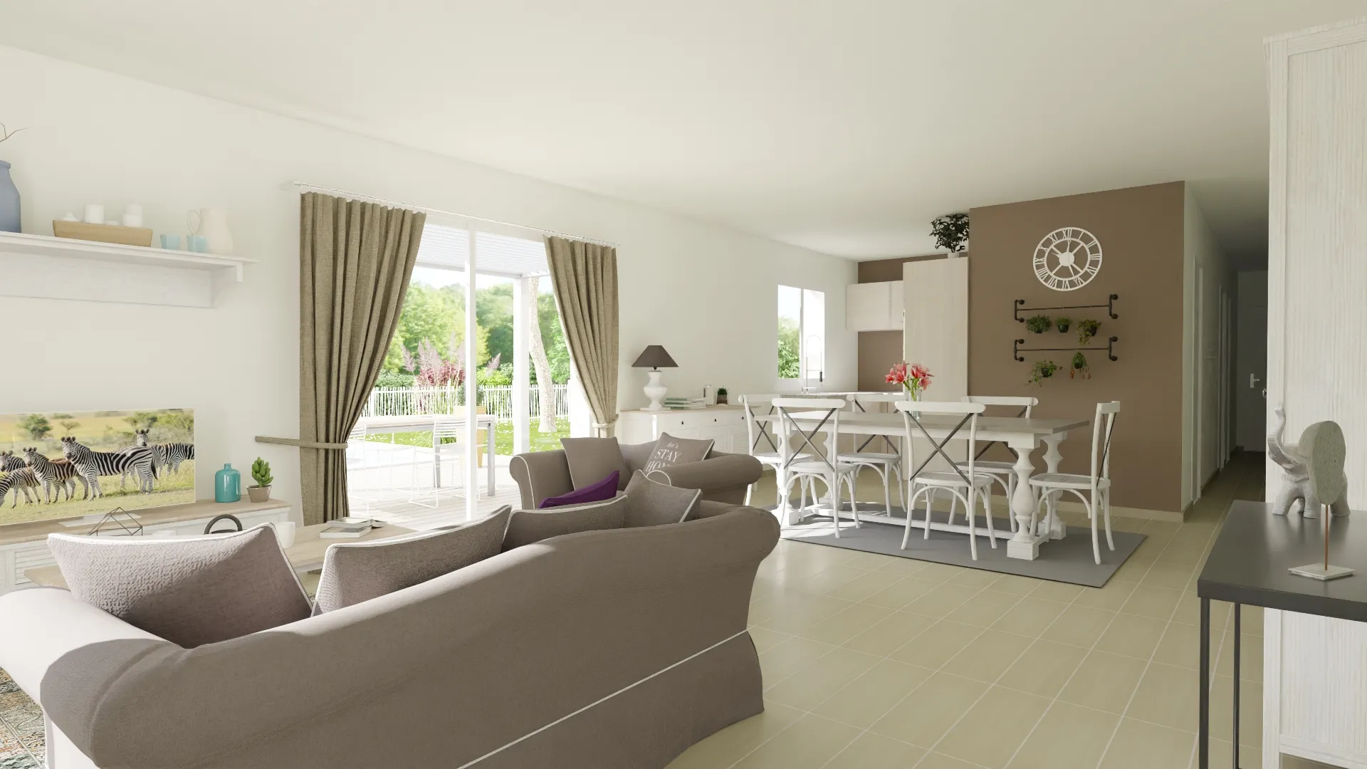 Maison droite de 100 m² avec garage de 15 m²