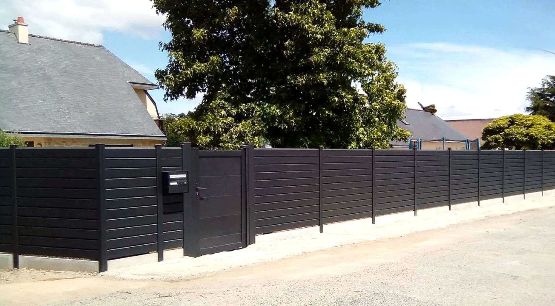 Clôture aluminium lames persiennes