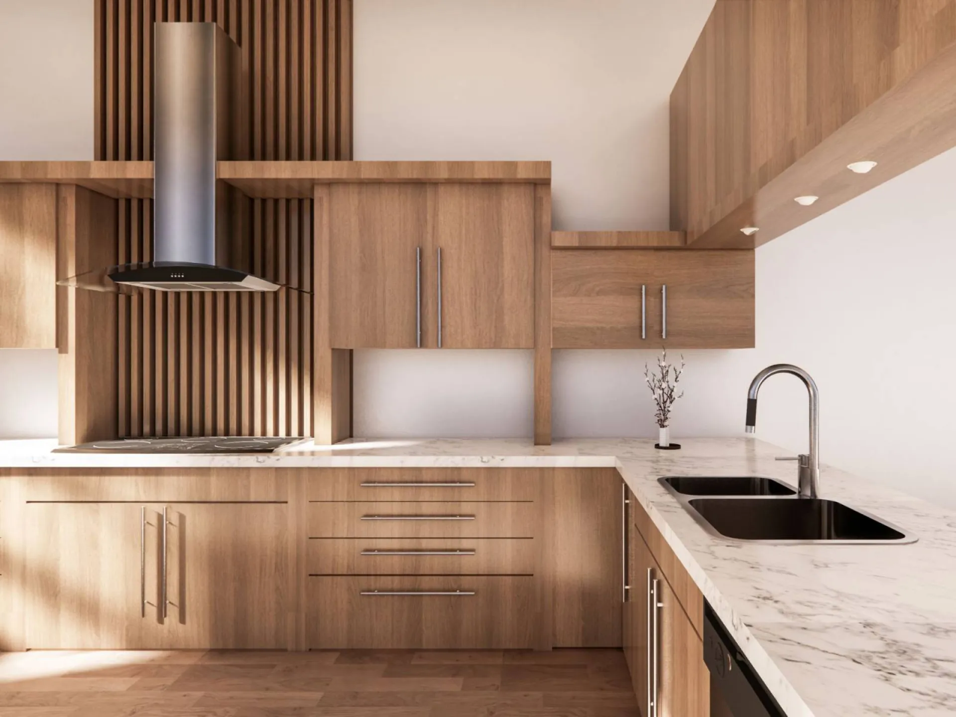 Rénovation à neuf d'une cuisine ancienne dans une maison à La Garde dans le Var