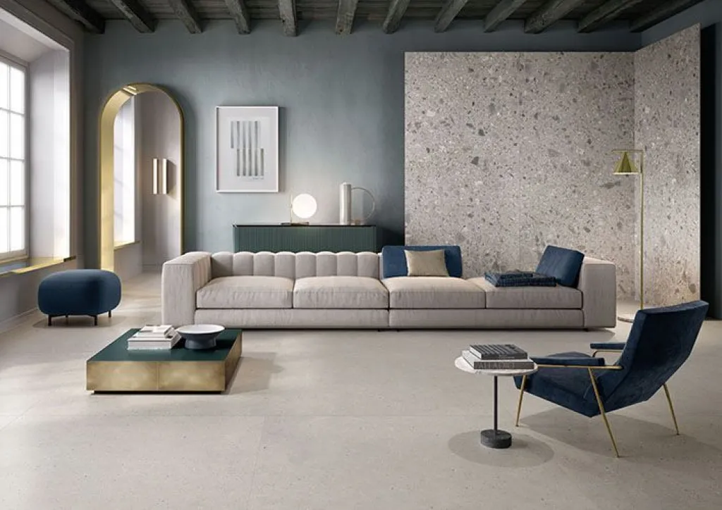 En bord de Seine, les agences de design utilisent le duo Silver Grain & Ceppo di Gré pour des projets sur-mesure à la fois puissants et épurés.