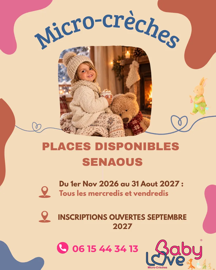 Places disponibles Baby Love Senaous