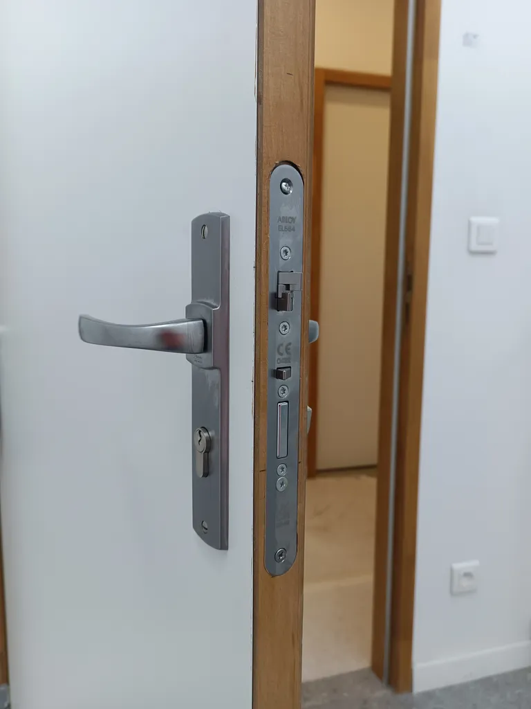 Serrure abloy el564 sur porte bois Lyon