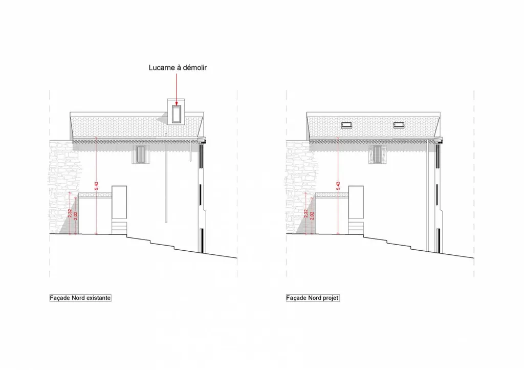 Façades - rénovation d'une maison de village Eyguières (13430)