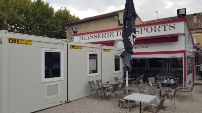 Location de structures modulaires pour la Brasserie des sports à Noves