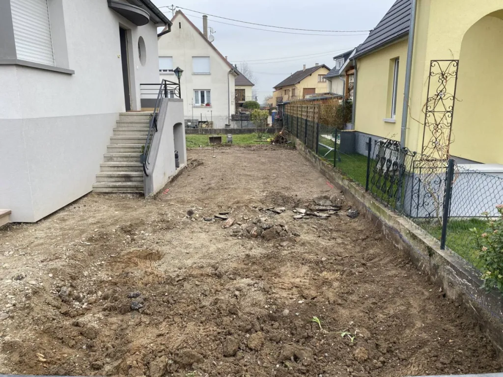 Préparation pour pose d'enrobé d'une maison à Strasbourg CLK 