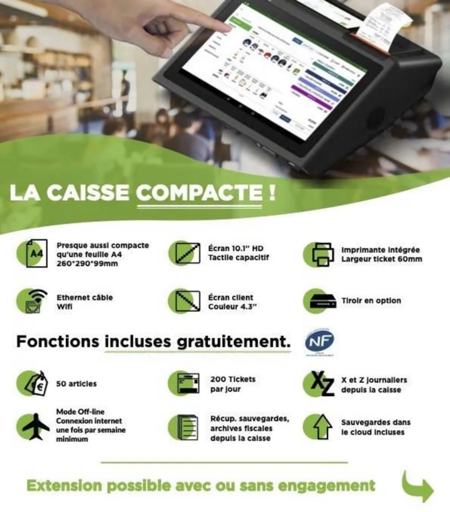 Caisse TPV FP 1080 écran 10 pouces