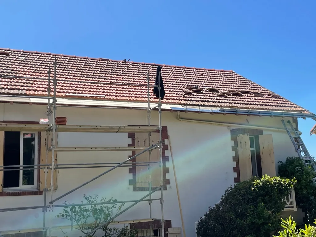 dépose de la gouttière arrière de la maison 