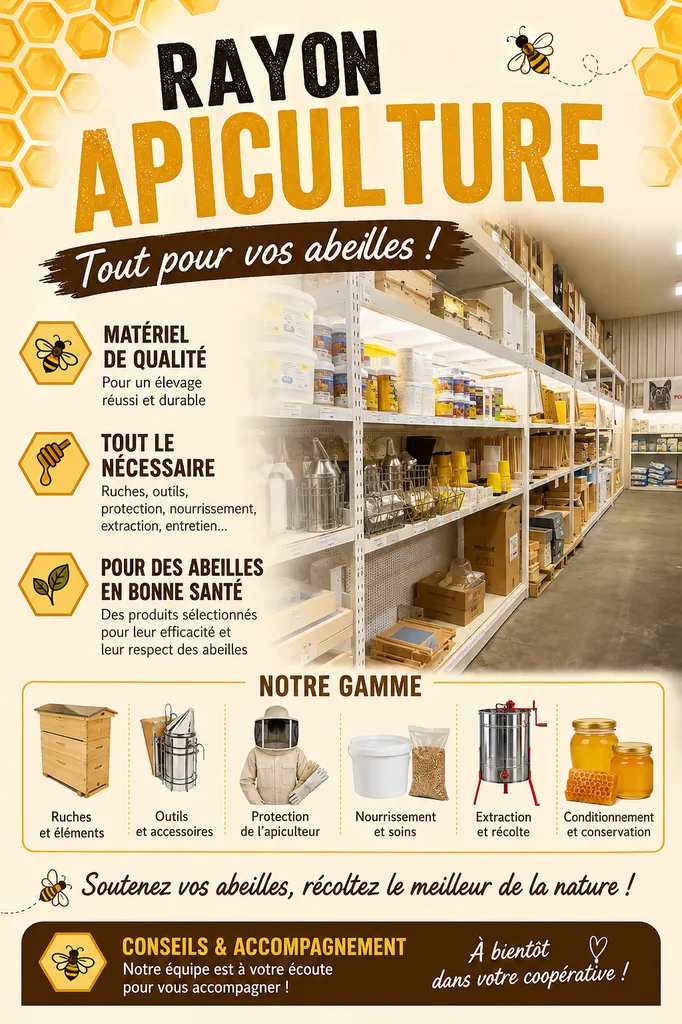Rayon Apiculture à Carros | Matériel, Ruches & Équipements – Coopérative Agricole de Carros