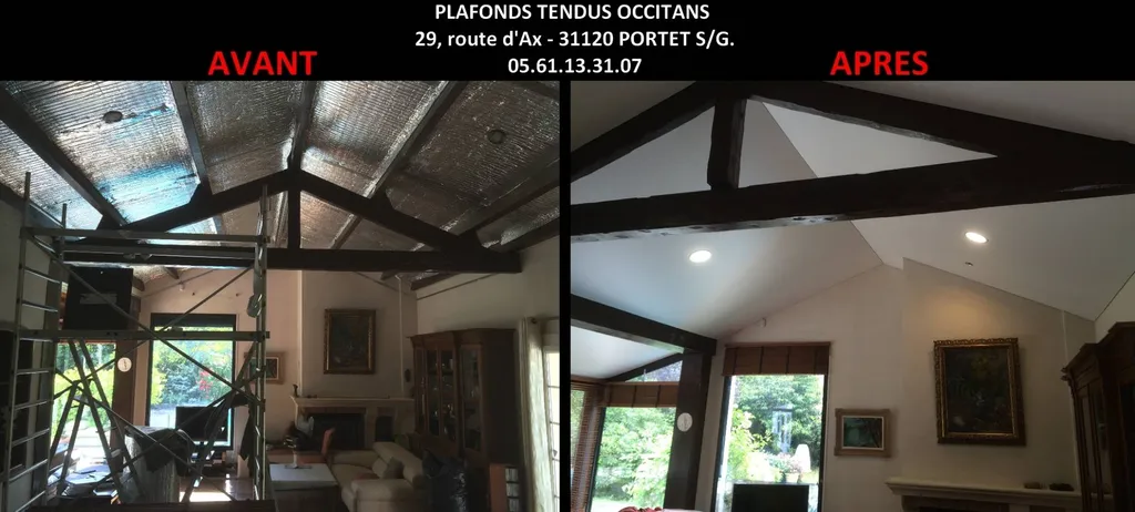 Est-il possible de mettre un plafond tendu PVC en mezzanine avec velux sur Pamiers ?