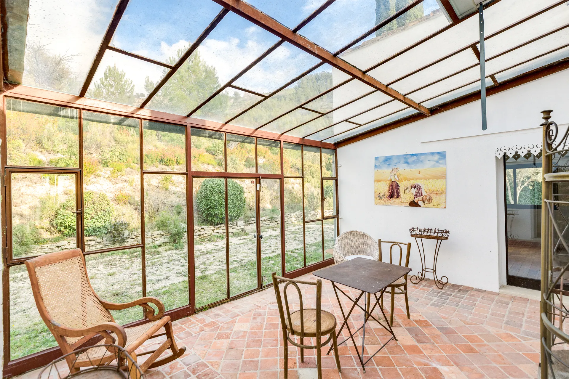 Vente propriété de plain-pied Cassis campagne  avec piscine et large vue dominante sur la Couronne de Charlemagne