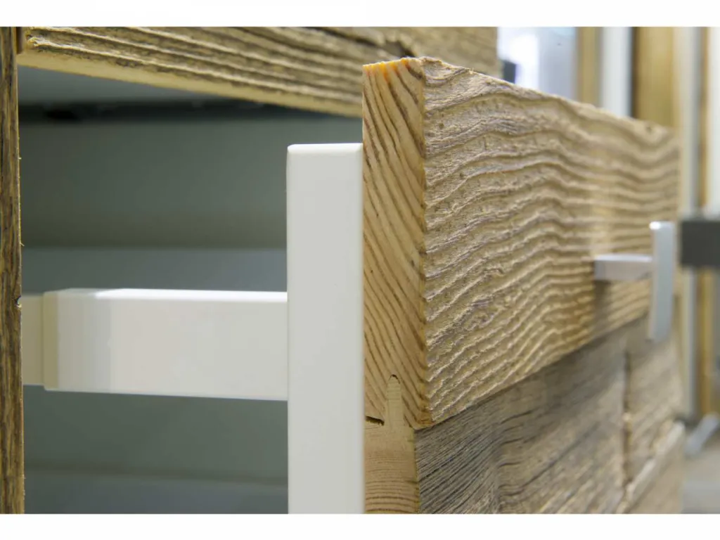 Barron Agencement salon de coiffure meuble en bois vieilli