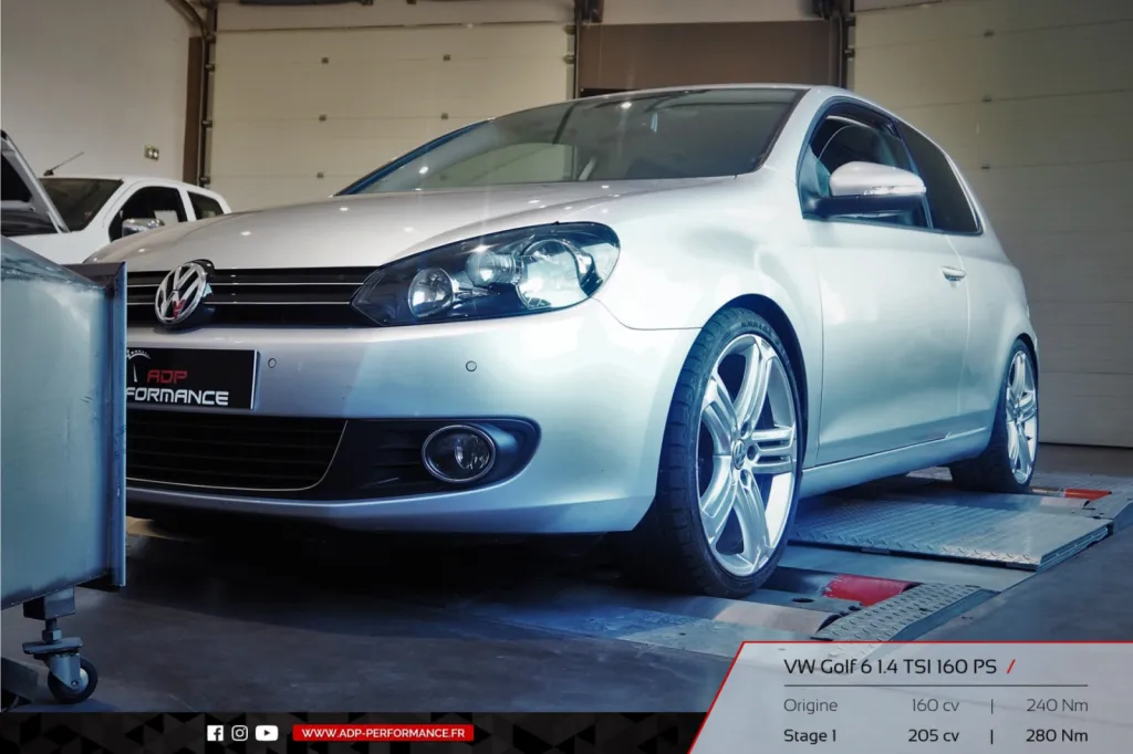 Reprogrammation moteur Salon de Provence - VW Golf 6 1.4 TSI 160cv - ADP Performance