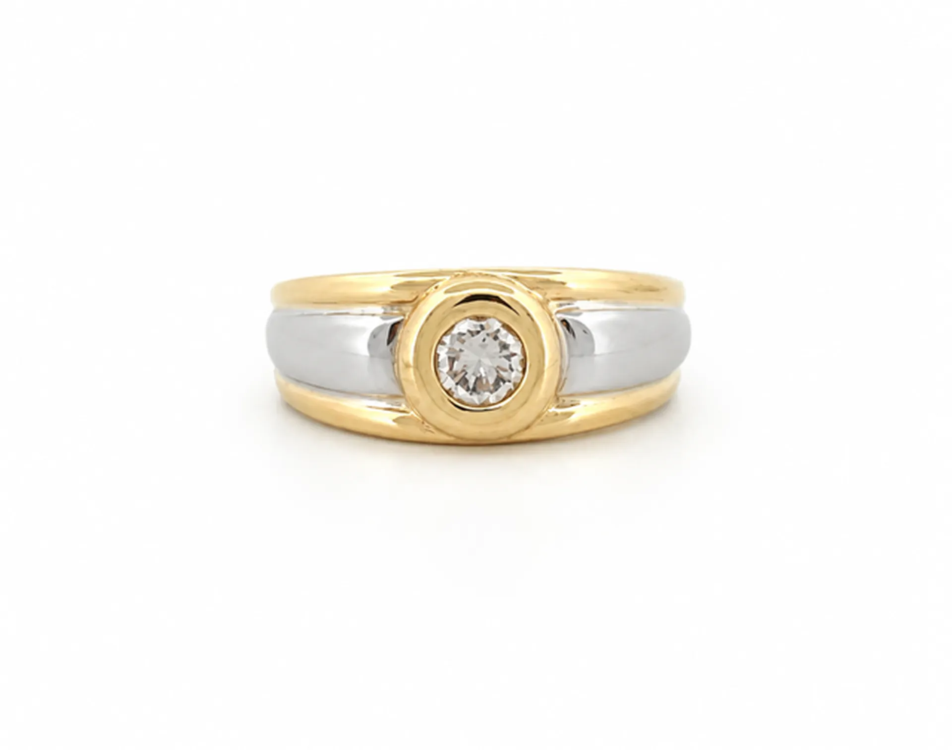 Bague diamant 0,35 carat en or bicolore disponible chez Or Ligne Bassin d’Arcachon