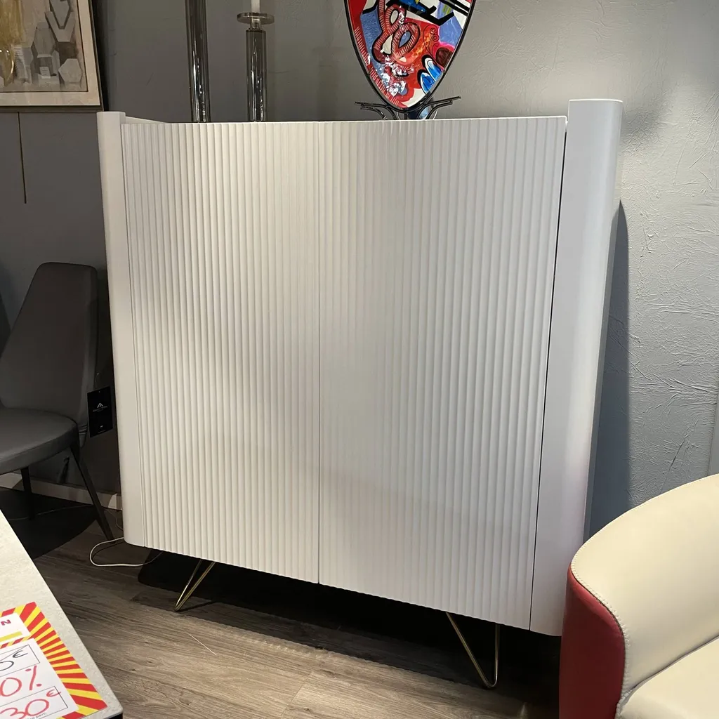 Bahut haut laqué blanc