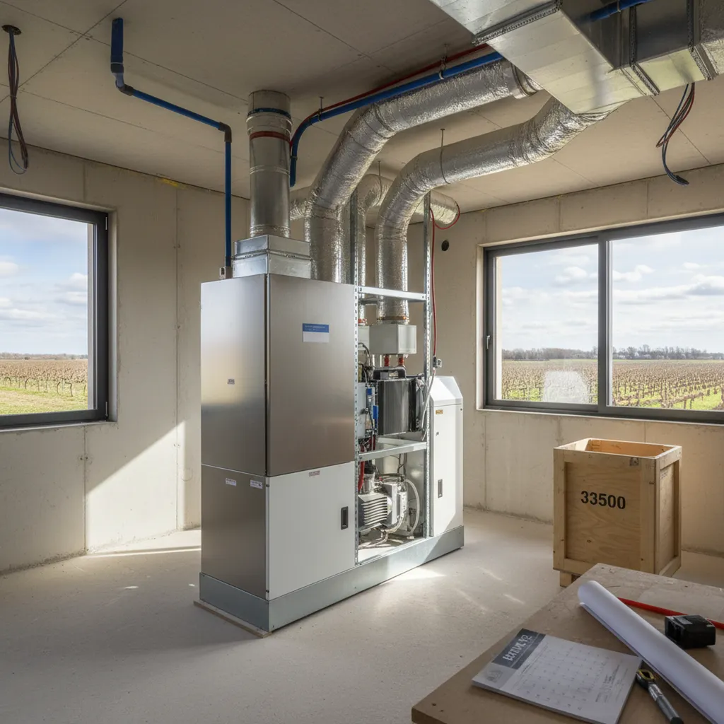 Quel est le coût d'une VMC double flux Airwell thermodynamique assurant le chauffage et la ventilation à Libourne 33500 pour 2026 ?