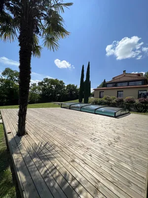 Réalisation de terrasse bois DOUGLAS à CANTE