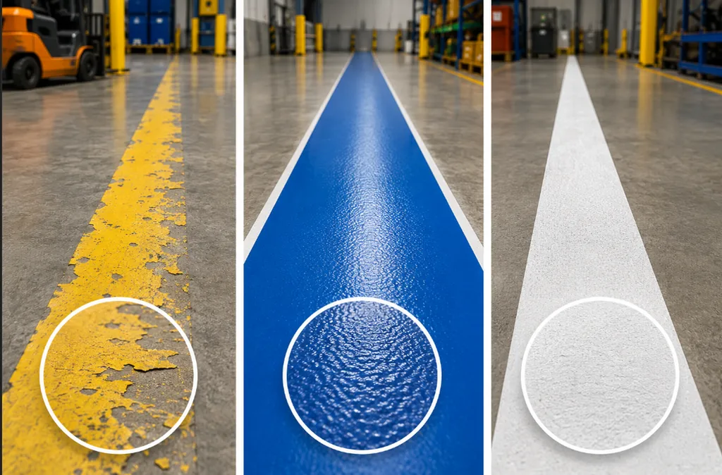 Comparatif thermoplastique, résine et peinture industrielle 