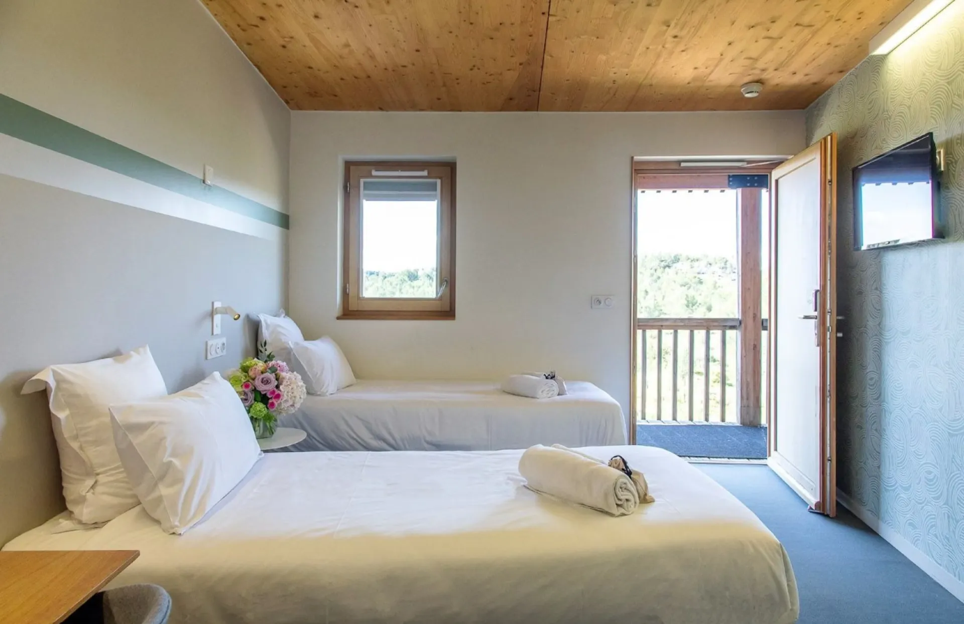 Chambre Premium Twin Hôtel à Aix-en-Provence avec lits séparés et salle de bain privative