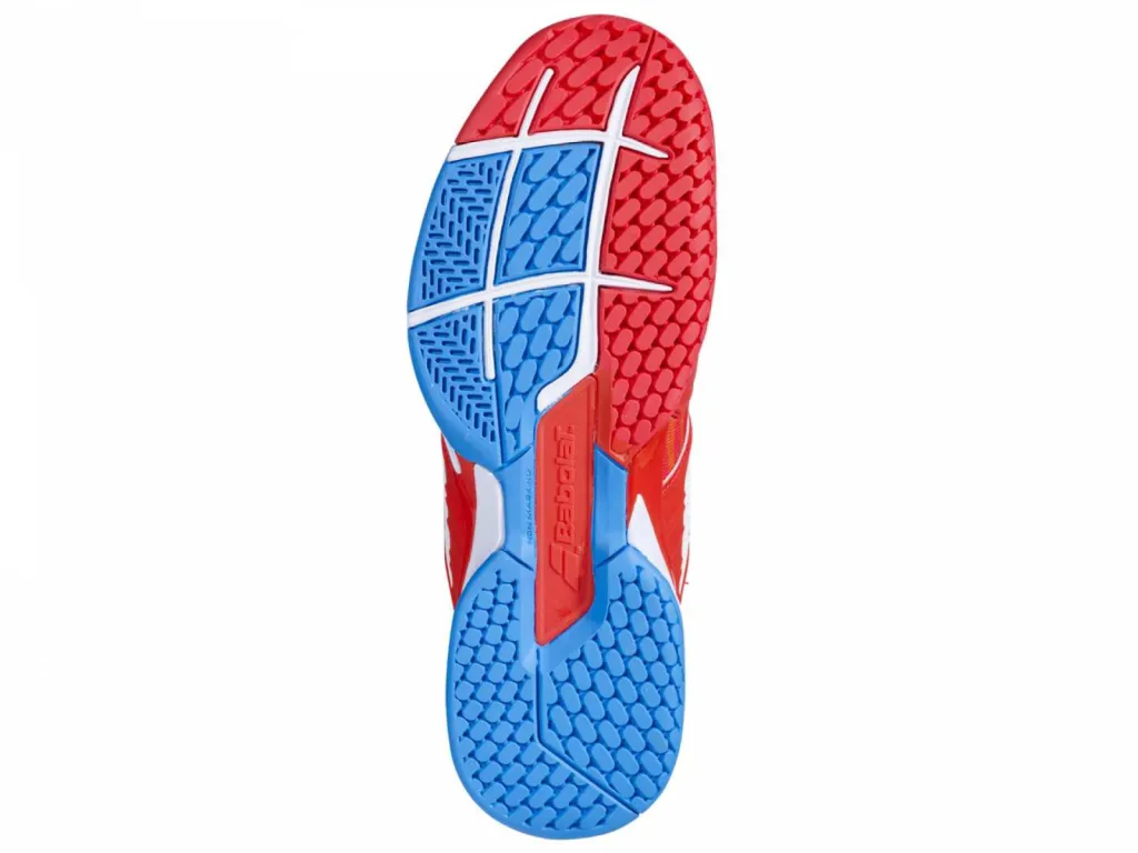 packshot chaussure babolat rouge semelle