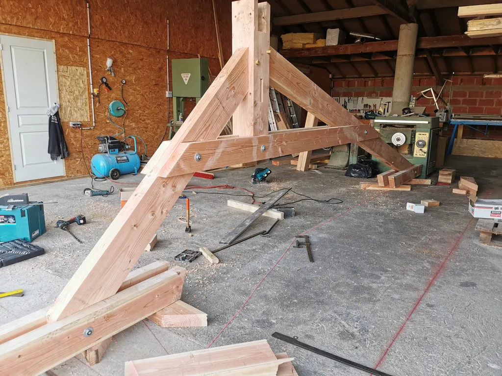 Préparation de ferme sur blochet en douglas à Rabastens