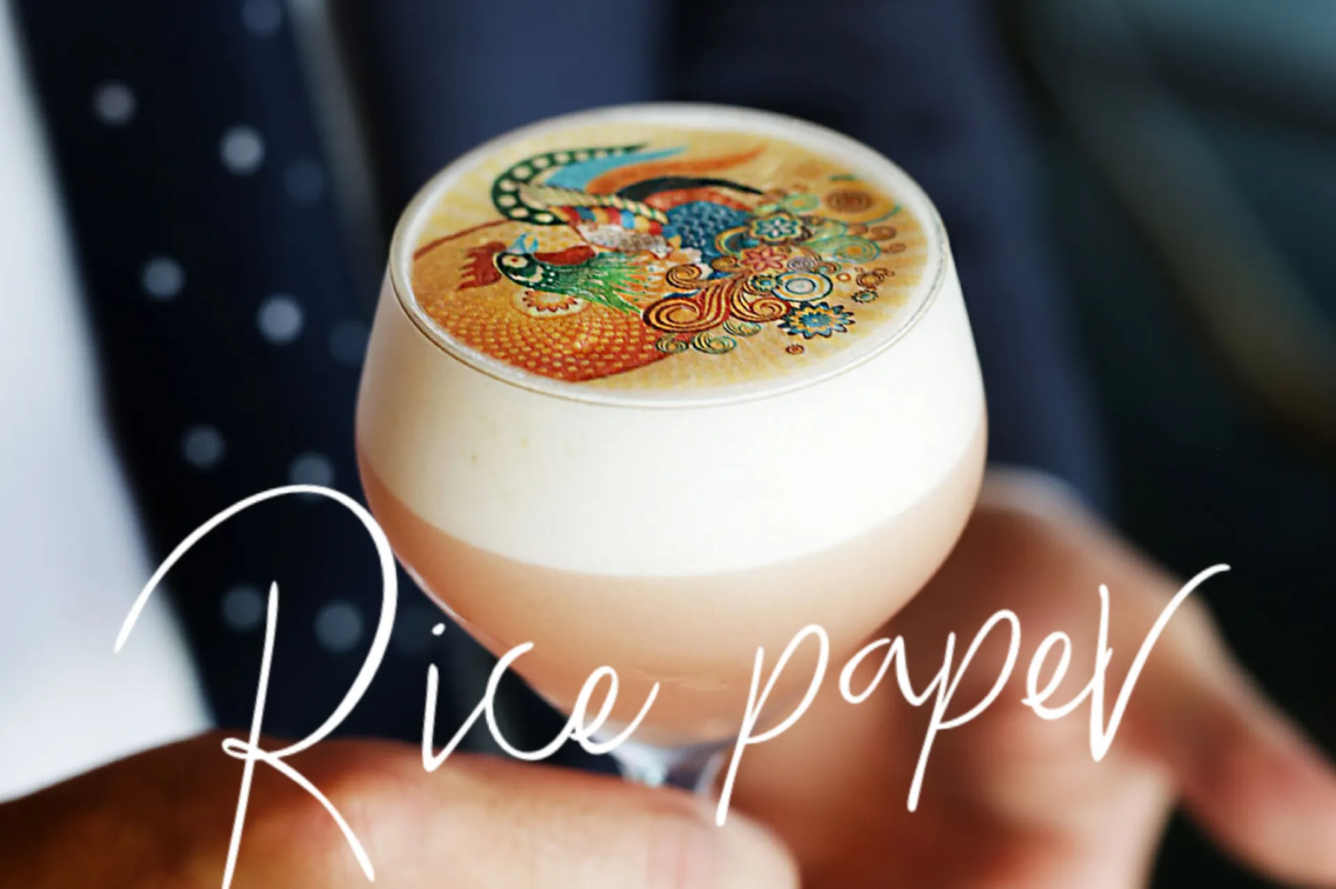 Cocktails personnalisé avec une feuille de riz à votre image à Lyon