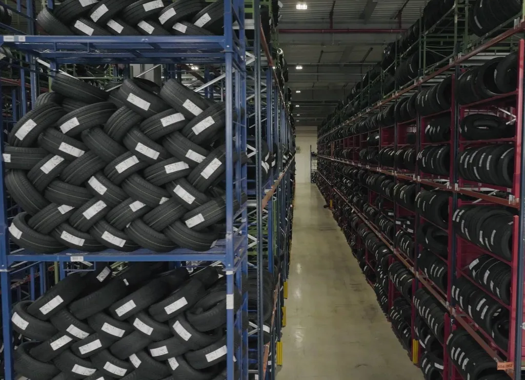 Stockage de pneus neufs