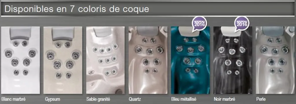 7 coloris de coque Spas THALAO by Procopi par Aquarev'Piscines à Forcalquier 04300