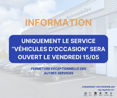 Ouverture exceptionnelle vendredi 15 mai 2026