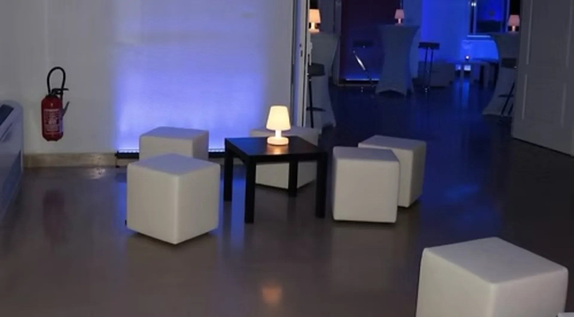 POUF BLANC LOUNGE 35X35CM