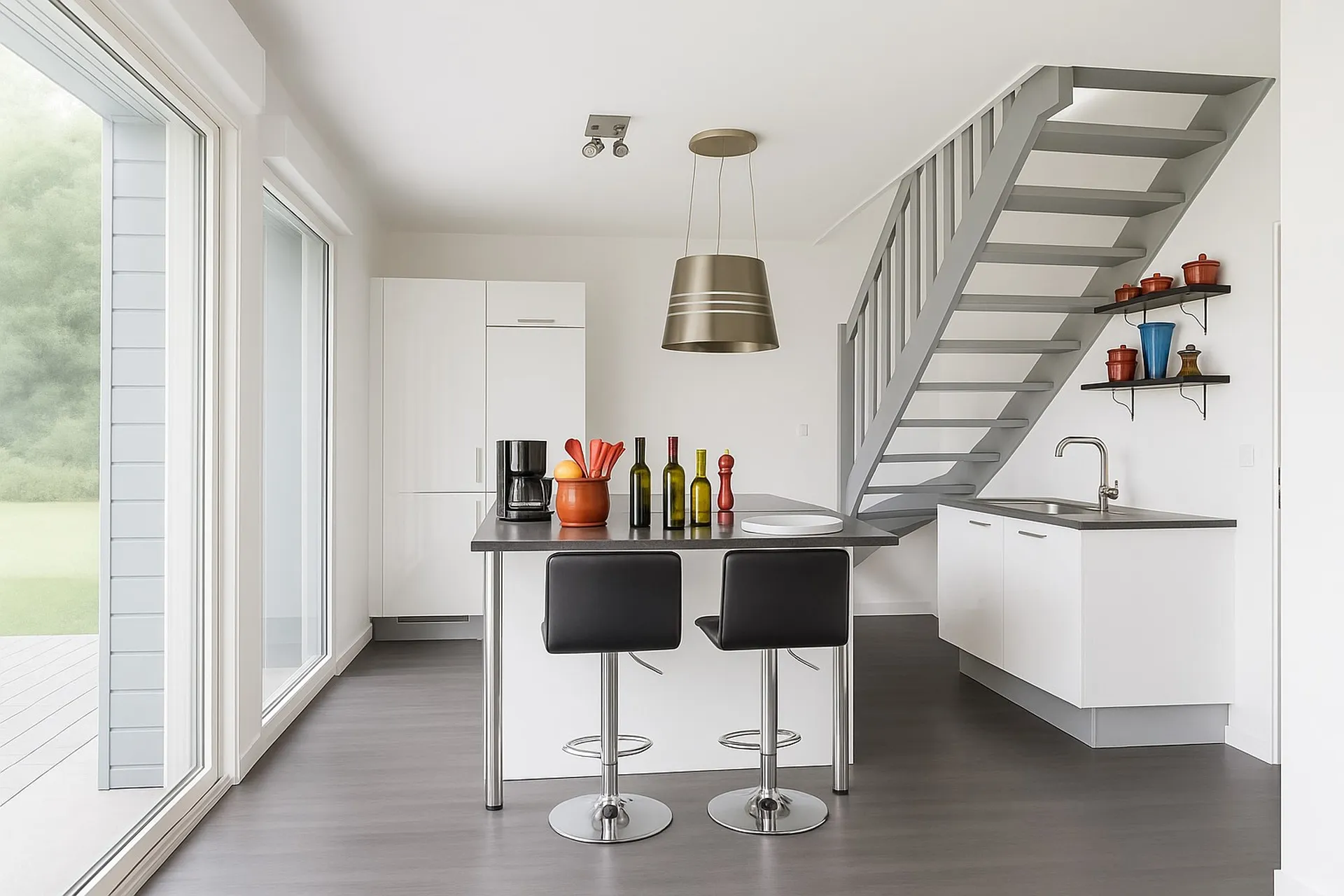 Cuisine ouverte équipée