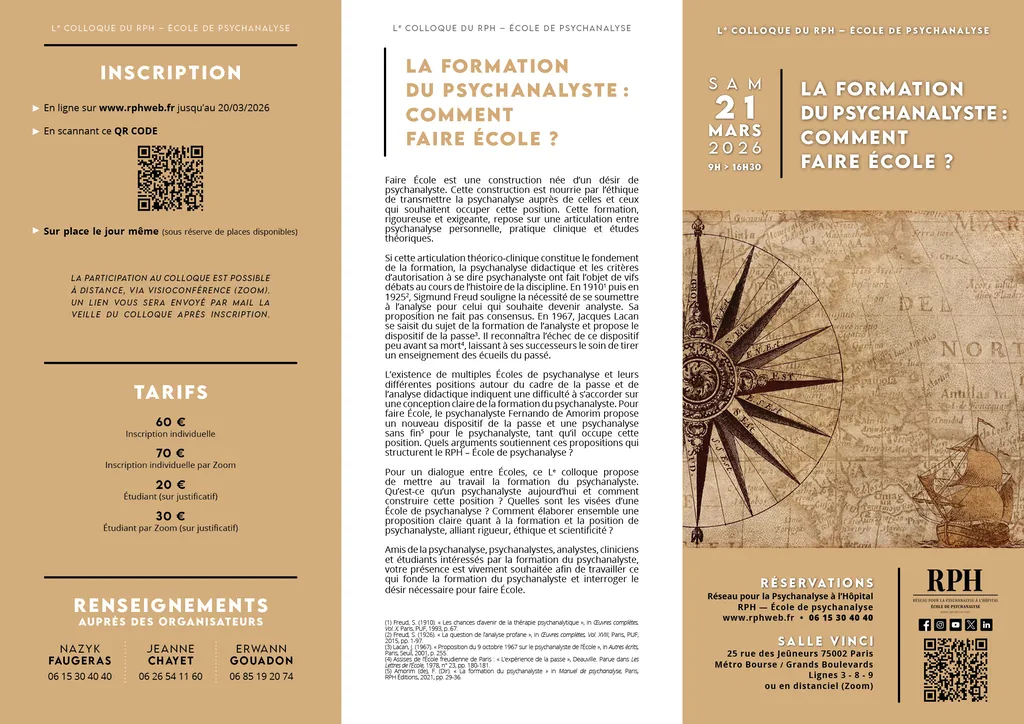 COLLOQUE DE PSYCHANALYSE à PARIS 2026