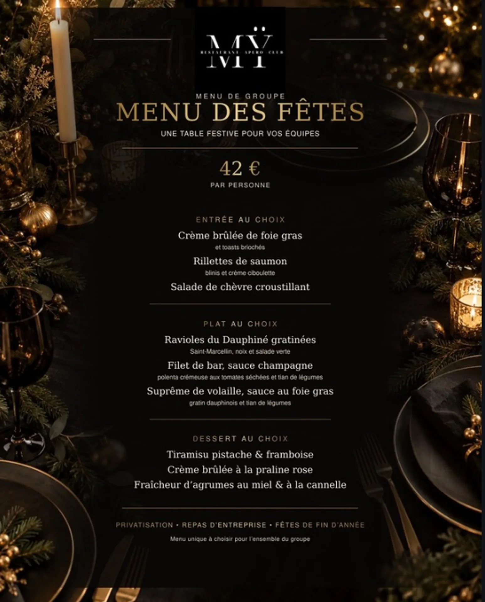 Menu de Noël