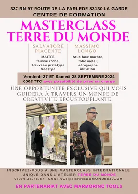 MASTERCLASS EN SEPTEMBRE A TOULON DANS LE VAR