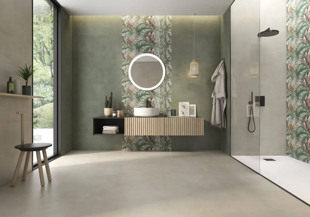 FAÏENCE SALLE DE BAIN et CUISINE GRES CERAME EFFET VEGETAL ELEGANZA FIORELLA usine PAMESA