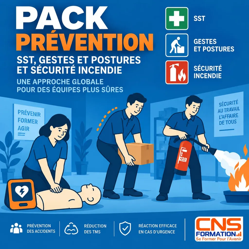 Pack Prévention SST gestes et postures et sécurité incendie dans le Var