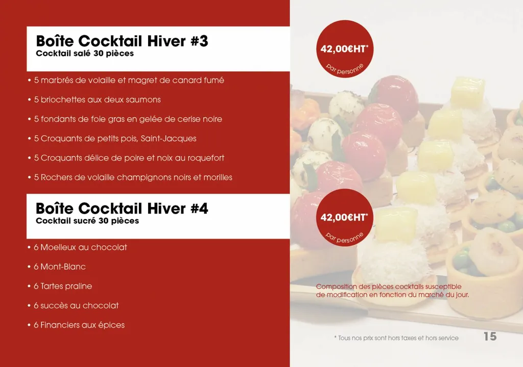 BOITE A COCKTAIL HIVER #4 - Coktail sucré - 30 pièces