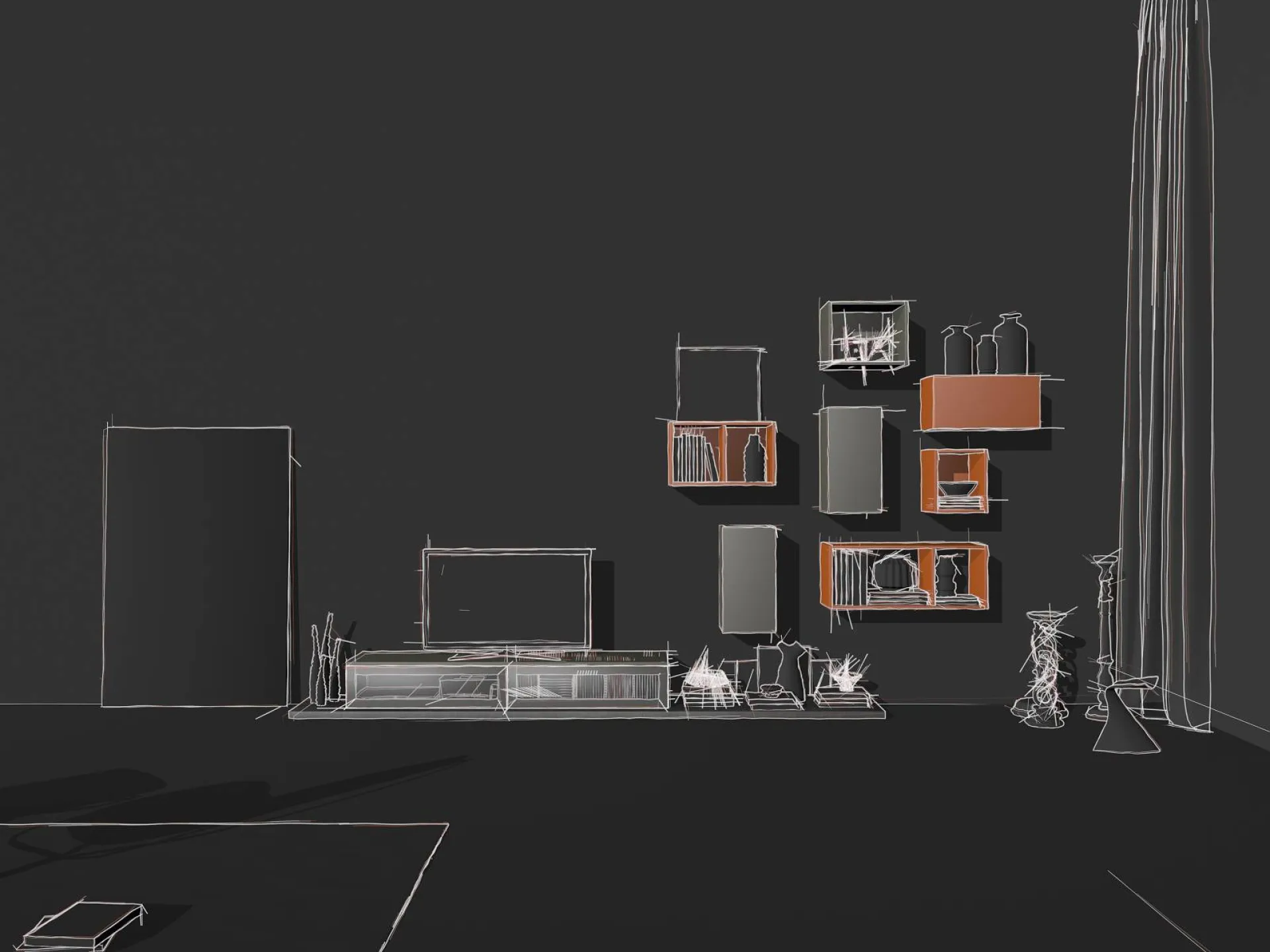 Idée d'agencement d'un séjour sur mesure avec un living moderne haut de gamme  à Bandol dans le 83