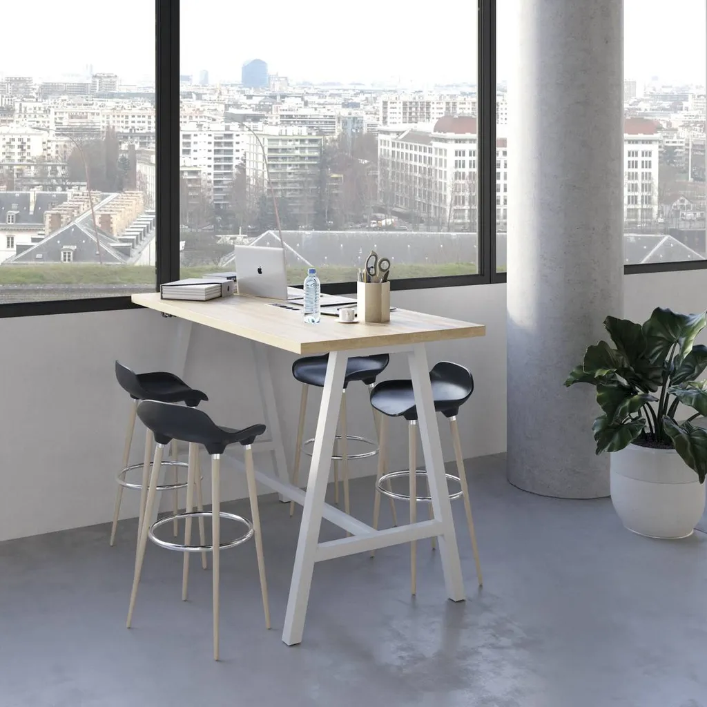 Mobilier coworking avec tabouret haut à Montpellier