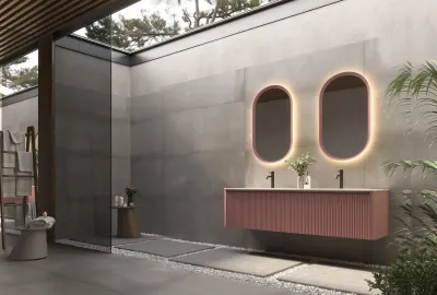 À Rouen, le miroir MILANO apporte une touche design et technologique à votre salle de bain.