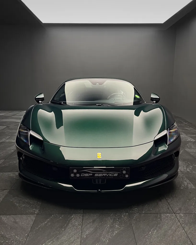 Poser un film de protection PPF sur sa Ferrari 296 GTS chez DSP Service, experts du detailing automobile à Le Mans