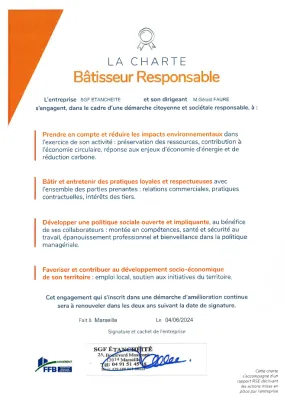 Charte Bâtisseur Responsable - Rapport RSE