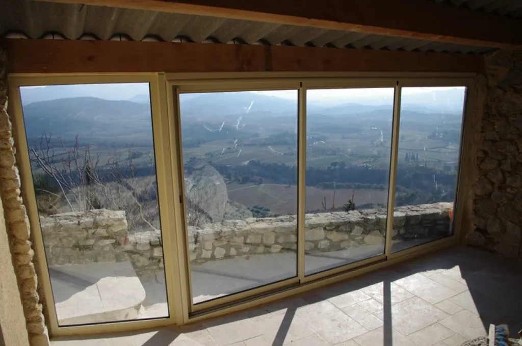 Coulissant 3 vantaux laqué crème Drome