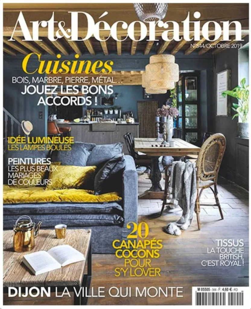 Agence Inspirations d'intérieurs Tissus et  Papiers peints Casamance dans Art & Décoration magazine de décoration 