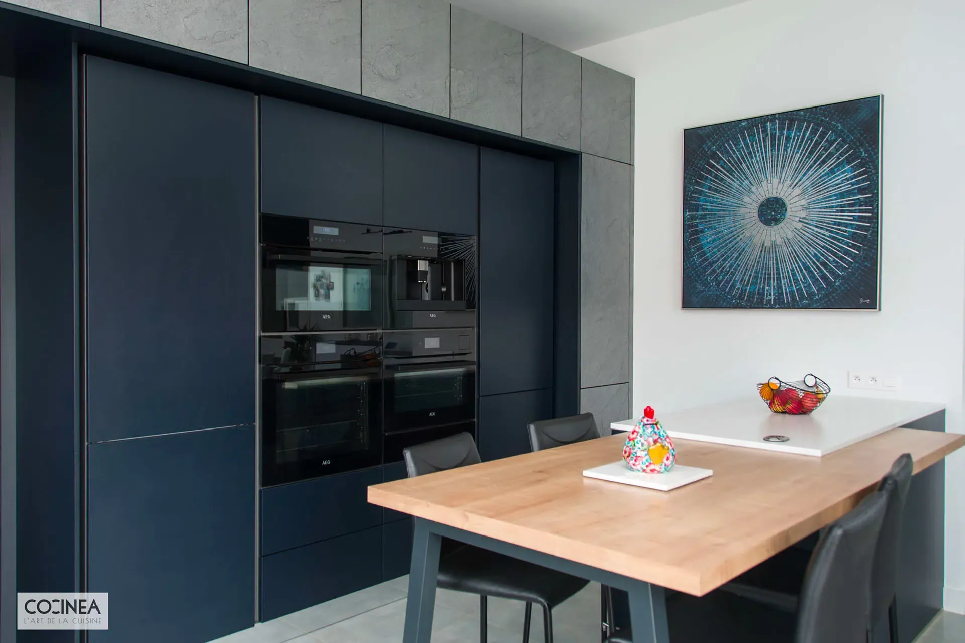 ARDOISE SILVER ET BLEU VELOURS