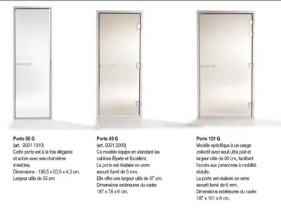 PORTES EN VERRE DE HAMMAM