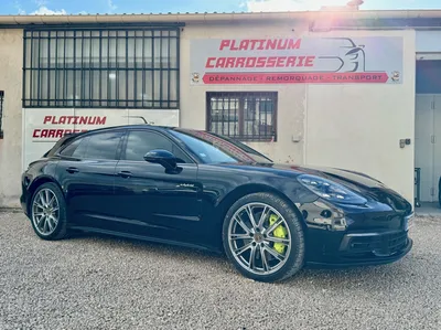 Réparation des pare-chocs d’une Porsche Panamera Sport Turismo réalisée dans notre atelier de Carnoux proche de Cassis